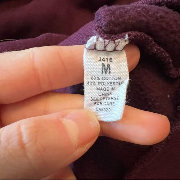 3 for $30! Reflex maroon fleece hoodie. Size medium - Picture 4 of 12